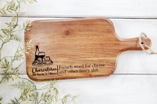 Charcuterie board, personalized cutting board, wooden cutting board, laser engraved cutting board, cutting board, cheese board, bread board,